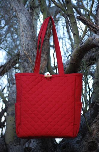 Sam Harvey, handbags, quilted, Crimson Sunset